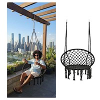 Silla Mecedora Colgante de Ratan N